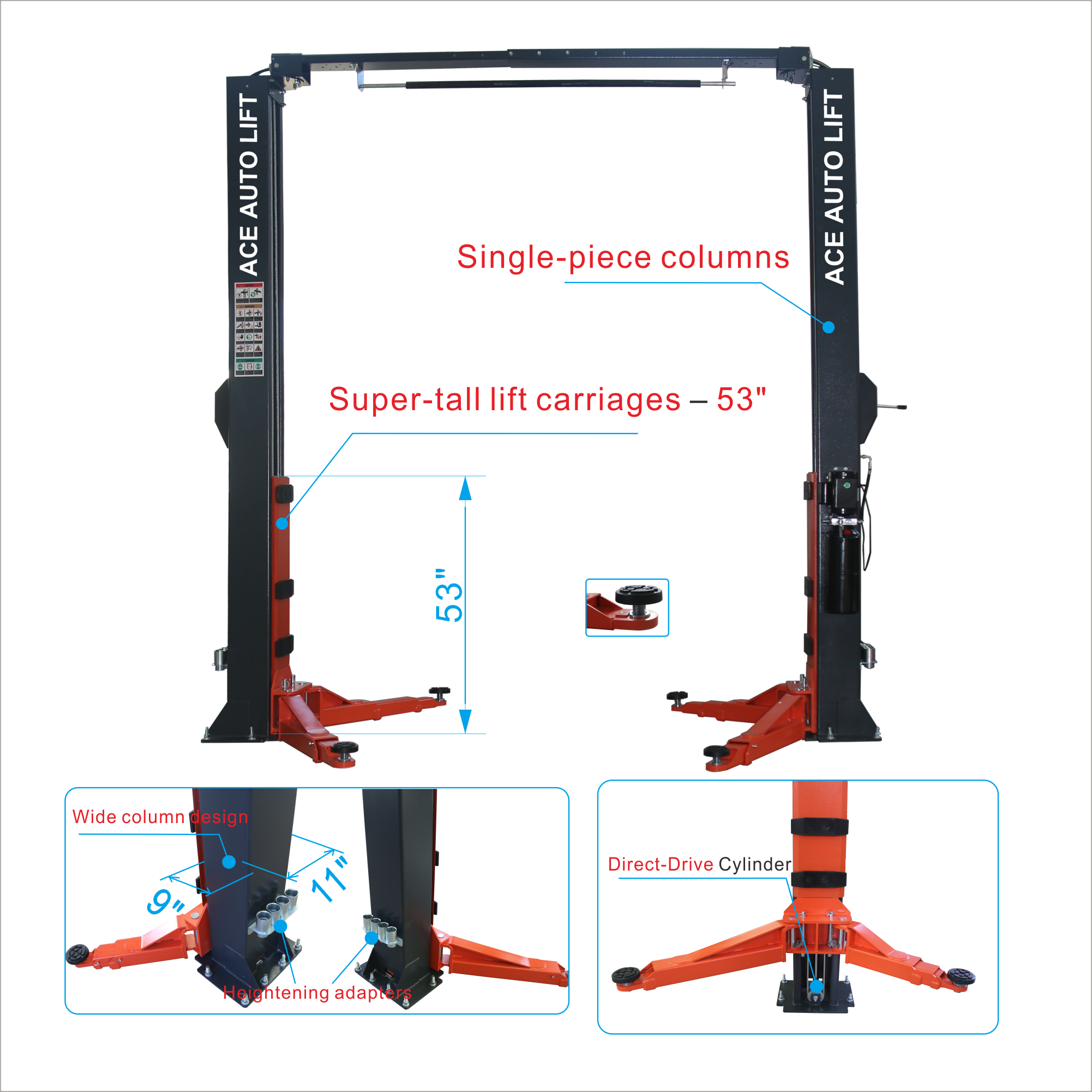 2-Post Lift ACL-M2100/M2100E